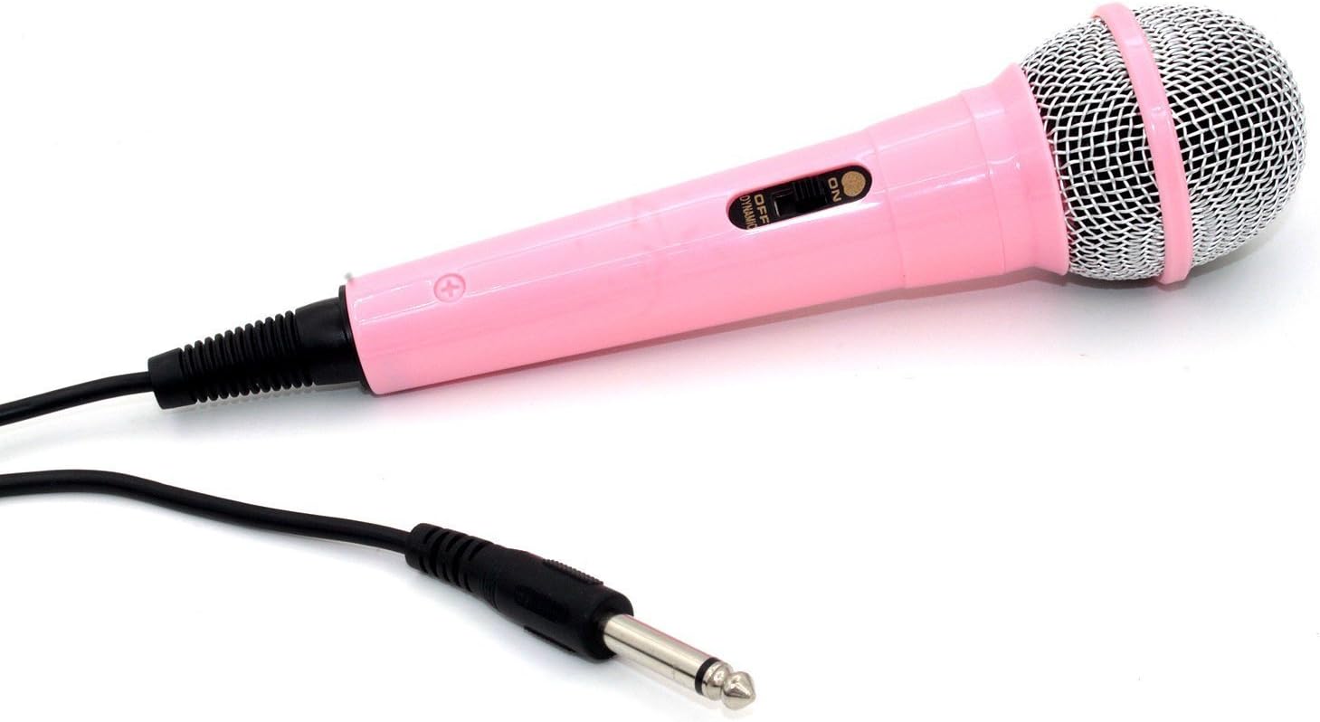 Pink Color Microphone for Kids Karaoke Dynamic Microphone for Kids Sing Machine-Works with The Costco Frozen Machine