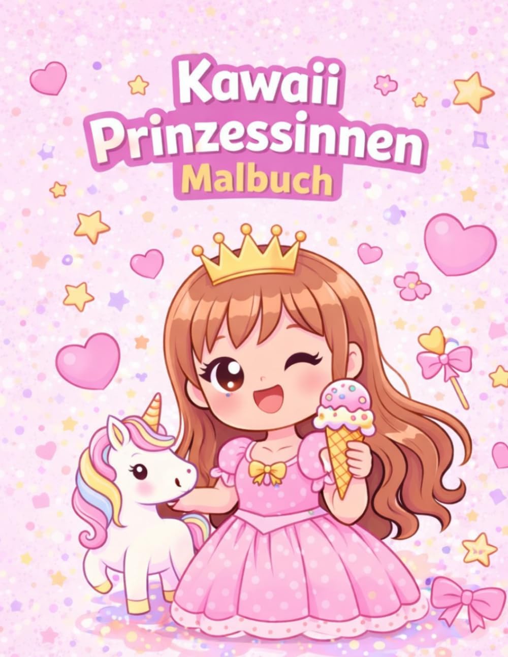 Kawaii Prinzessinnen Malbuch: 100 süße Ausmalbilder für Kinder von 4-8 Jahren