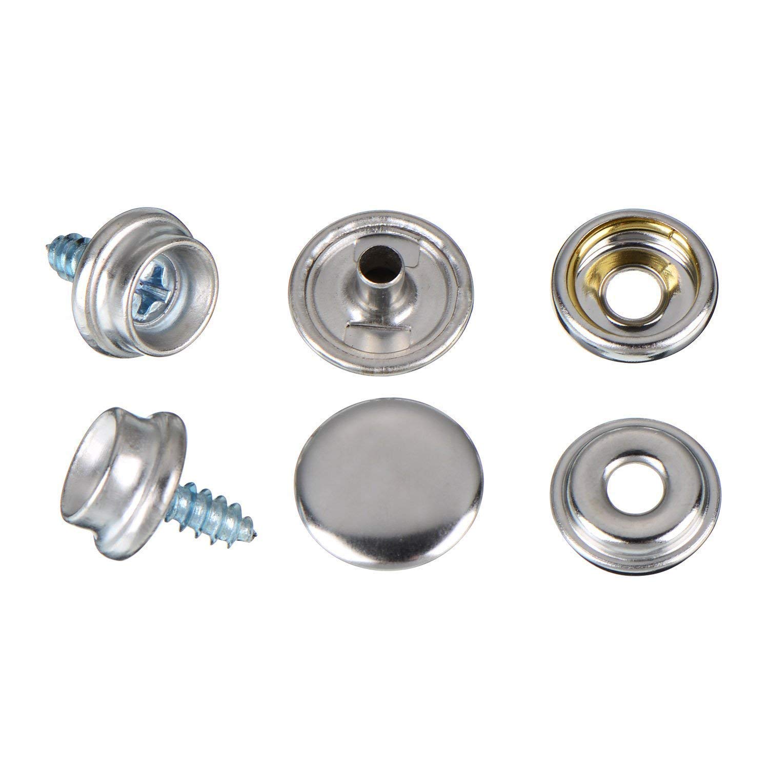 WedDecor 15mm Résistant Visser Derrière Boutons-Pression Laiton Boutons