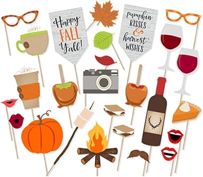Thanksgiving Fall Photo Booth Props,Thanksgiving Family Photo Kit