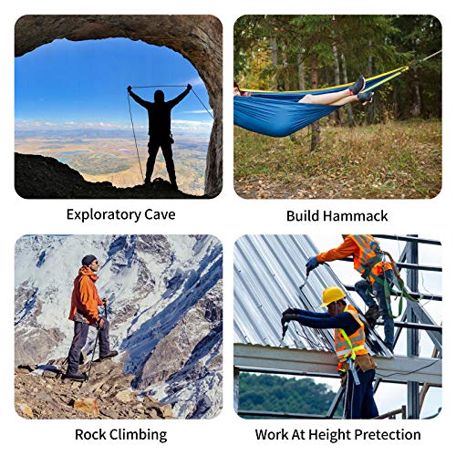 Grlife 4Pcs Nylon Climbing Sling Runner, 22Kn Nylon Extension Climbing Straps, Daisy Chain Rope, Climbing Utility Cord For Outdoor Climbing, Rappelling, Swing, Yoga Hammock #TOP2