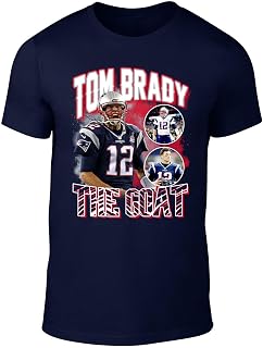 Navy Tom Brady Bootleg Style T-Shirt