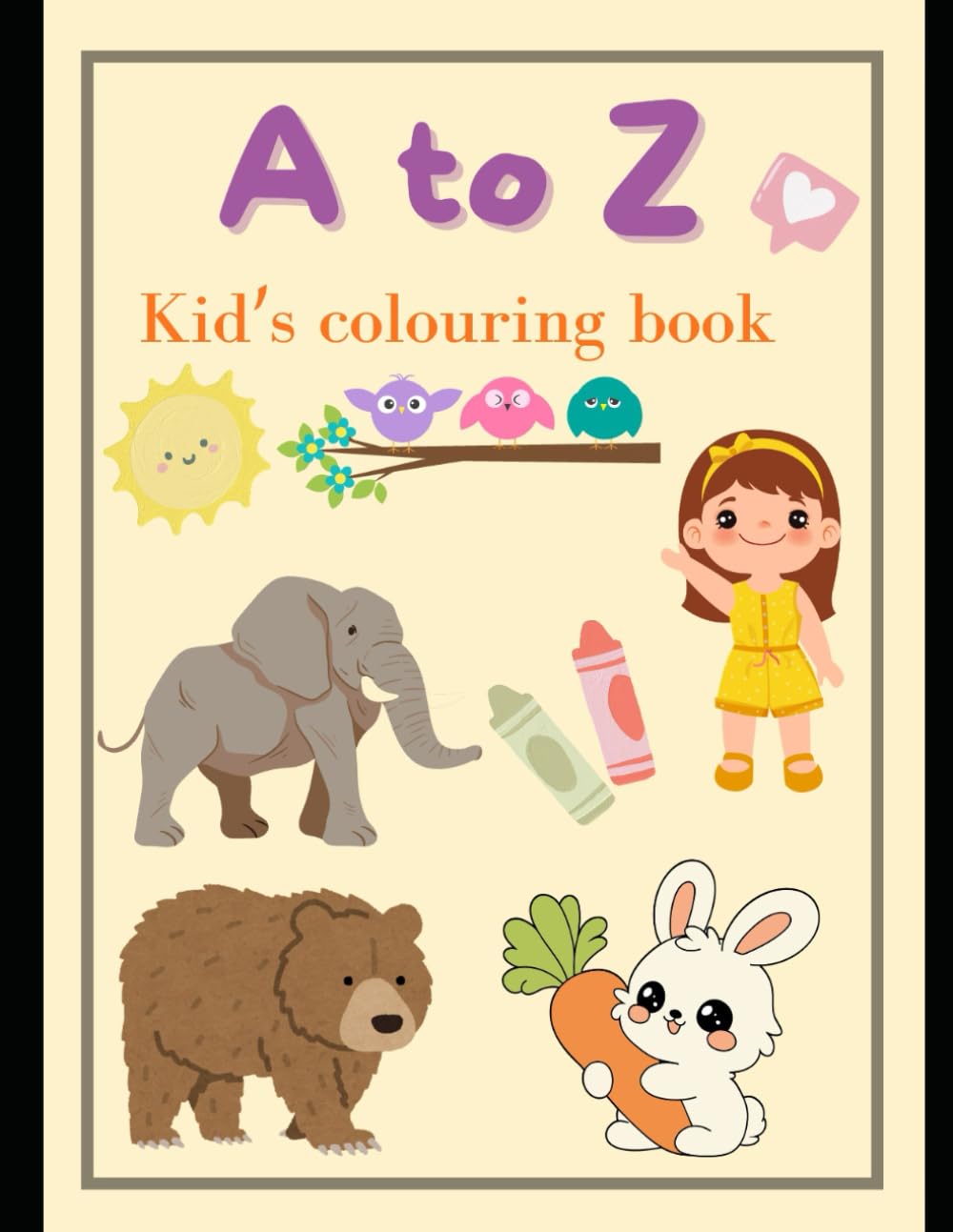 Alphabet A to Z colouring book