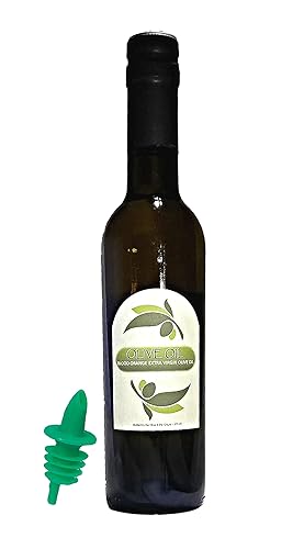 Aceite de oliva orgánico extra virgen con infusión de naranja sanguina (botella de 12.7 fl oz), AOVE gourmet saborizado con jugo de naranja sanguina
