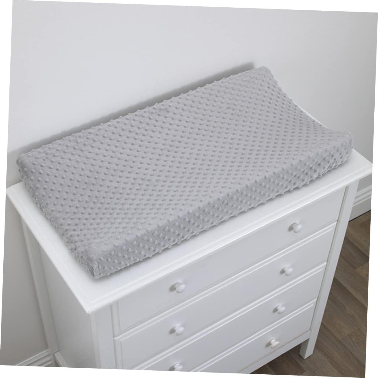 ORFOFE 2Pcs Changing Pad Cover Removable and Washable Liner for Changing Tables Skin Friendly Polyester Material Safe and for Long Term Gray