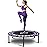 Newan 40 Silent Mini Trampoline Fitness Trampoline Bungee Rebounder Jumping Cardio Trainer Workout for Adults-Max Limit 330lbs