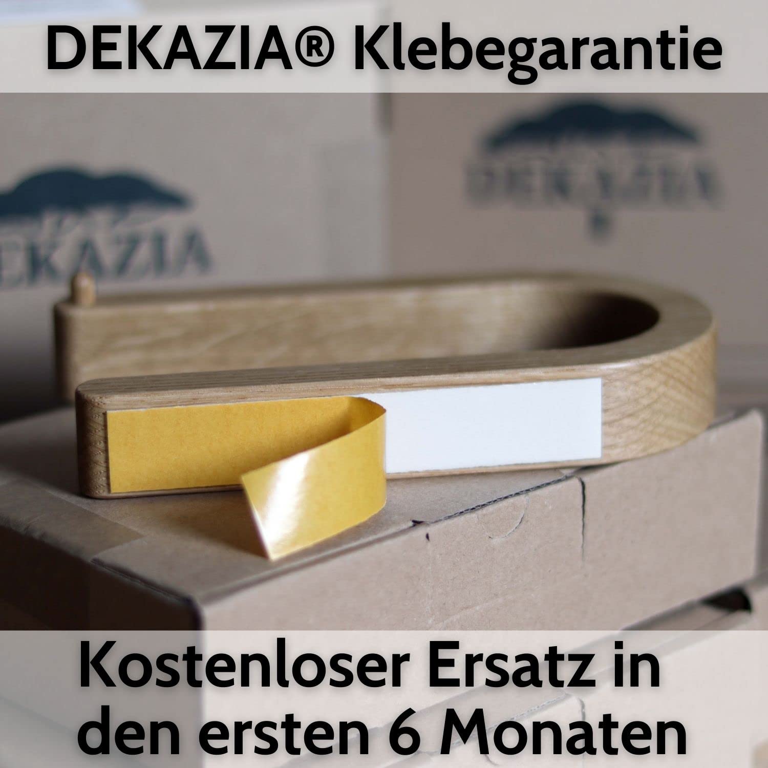 DEKAZIA® portarrollos Papel higiénico Madera Roble sin Taladro WC | porta rollos, autoadhesivo, almacenaje, sin agujeros, decoración baño