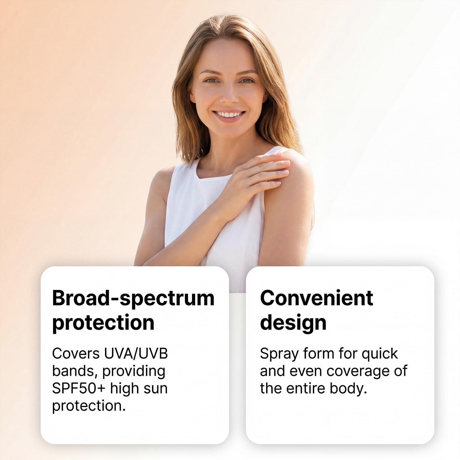 Spray solaire minéral SPF 50, protection large spectre pour le visage et le corps, formule douce pour peaux sensibles, brume solaire légère et résistante à l'eau (3 pièce)