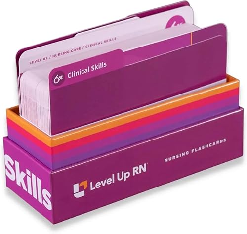 Level Up RN Tarjetas flash de habilidades clínicas - Sin pelusa - Solo información esencial para la escuela de enfermería - 2023-2024 NCLEX ATI HESI