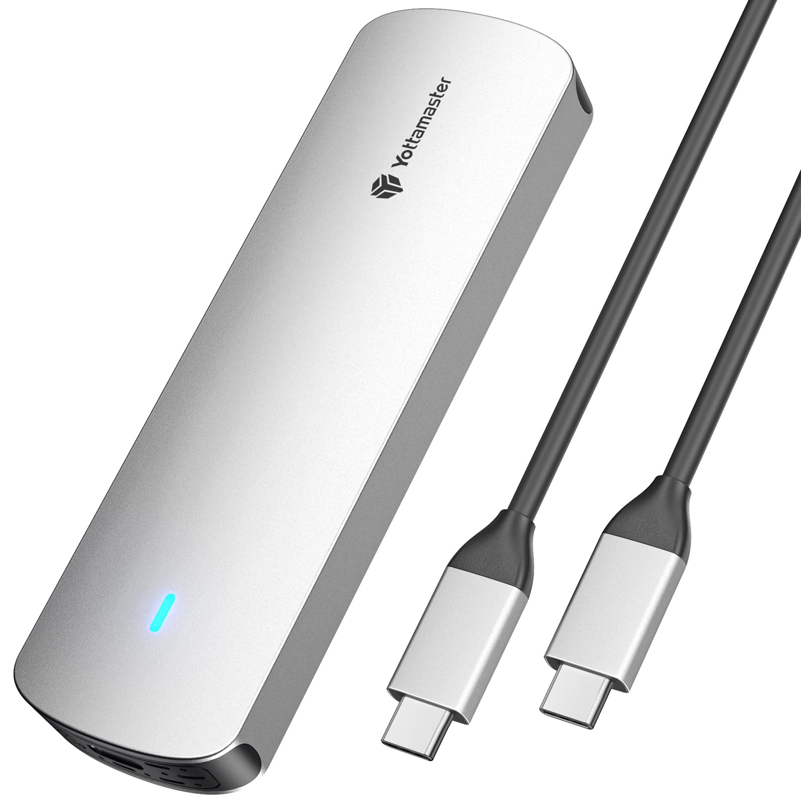 Yottamaster M.2 NVMe SATA SSD Enclosure, USB 3.2 Gen 2 10Gbps Adapter | Supports M-Key and B+M Key, Fits 2230/2242/2260/2280 SSDs, Tool-Free, Aluminum, Compatible with Windows, Mac, Linux-picture-18