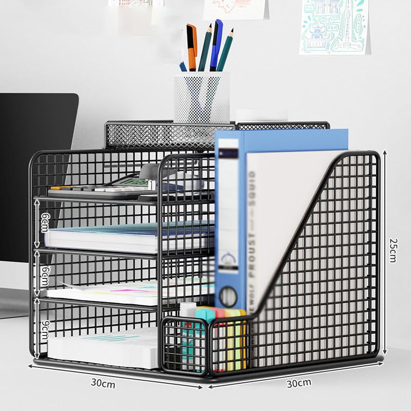 Organizer da scrivania in metallo, multifunzione, portapenne, organizer per articoli di cancelleria, accessori per spazio di lavoro per una facile organizzazione della scrivania