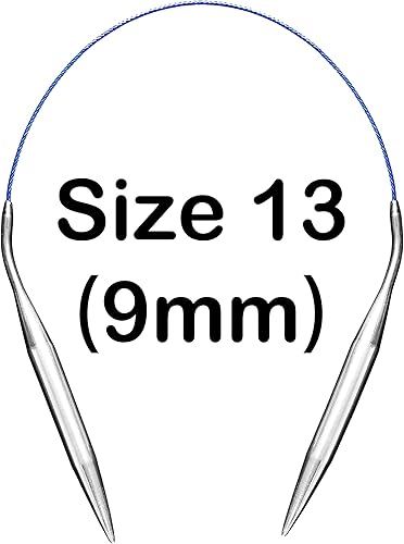 Miniatura 27 de Juego de agujas de tejer circulares tamaño 15 16 pulgadas Kit de metal redondo