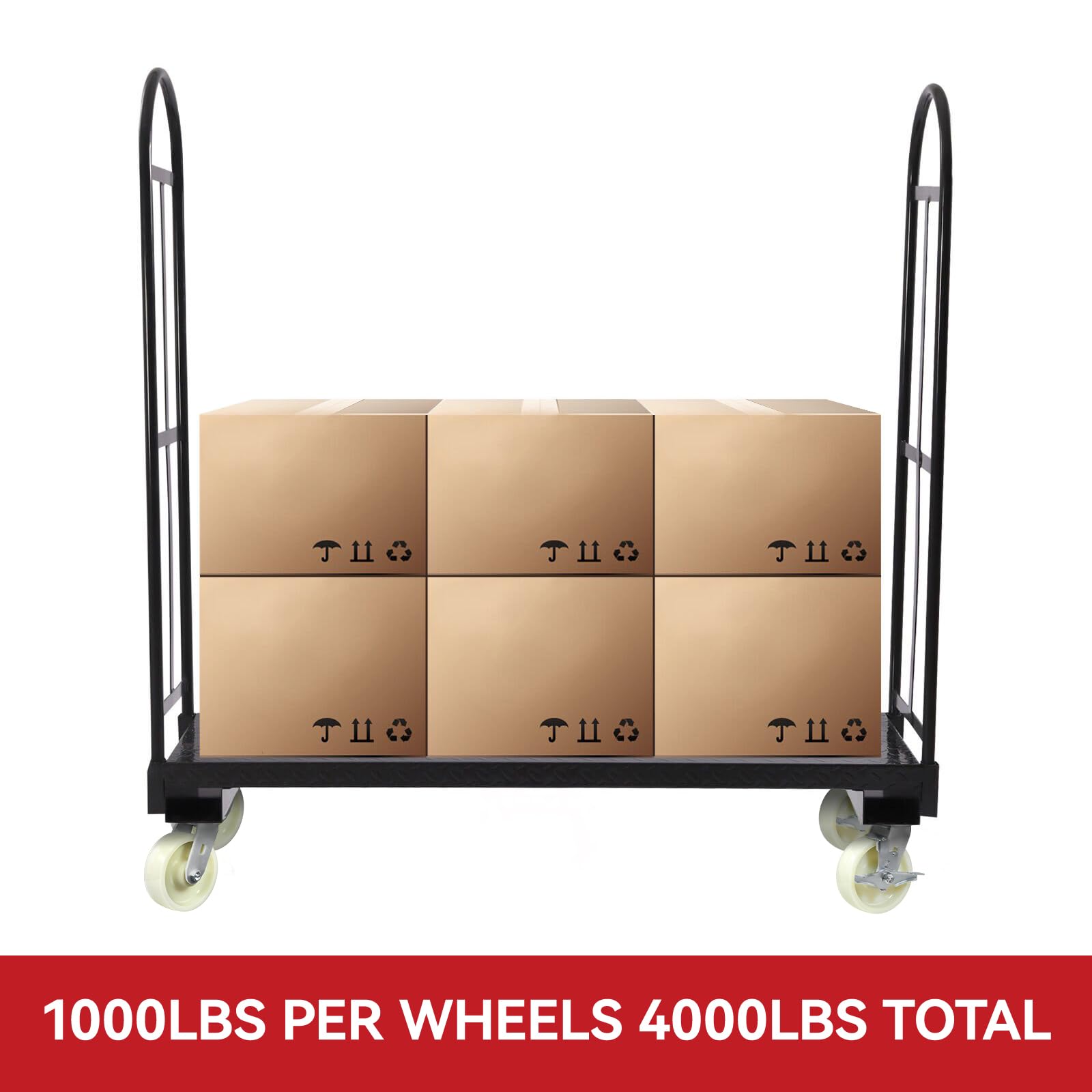 Ruote piroettanti da 15,2 x 5,1 cm, in nylon resistente con cuscinetto di precisione, capacità di carico di 317,5 kg per ruota, ruote bianche di ricambio per camere bianche, camion con