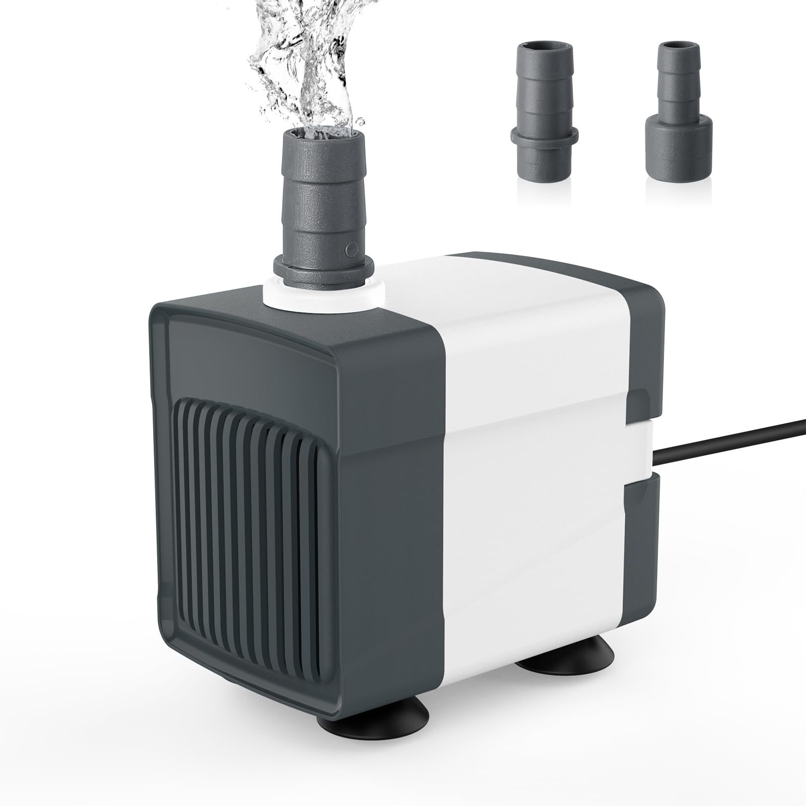 AQQA Aquarium Water Pump,10W Submersible Fish Tank Water Pump,800L/H Adjustable Flow Rate Pond Pump,Quiet Mini Pond Fountain Pumps to Empty Fish Tank,for Aquarium,Pond,Water Feature,Hydroponics