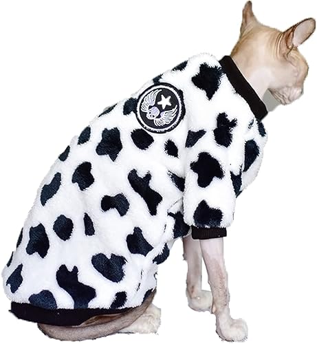 Sphynx - Ropa de gato de terciopelo de doble cara, cálida y suave, ropa de invierno para gatos para Cornish Rex, Devon Rex, Peterbald, Knnis, Abbey