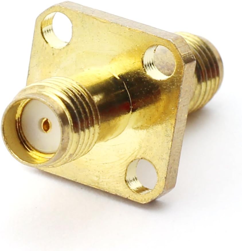 40% Off Discount Maxmoral 2PCS SMA Female to SMA Female Connector with 4-Hole Flange RF Coax Coaxial Adapter Black Friday - 40% OFF Maxmoral 2PCS SMA Female to SMA Female Connector with 4-Hole Flange RF Coax Coaxial Adapter