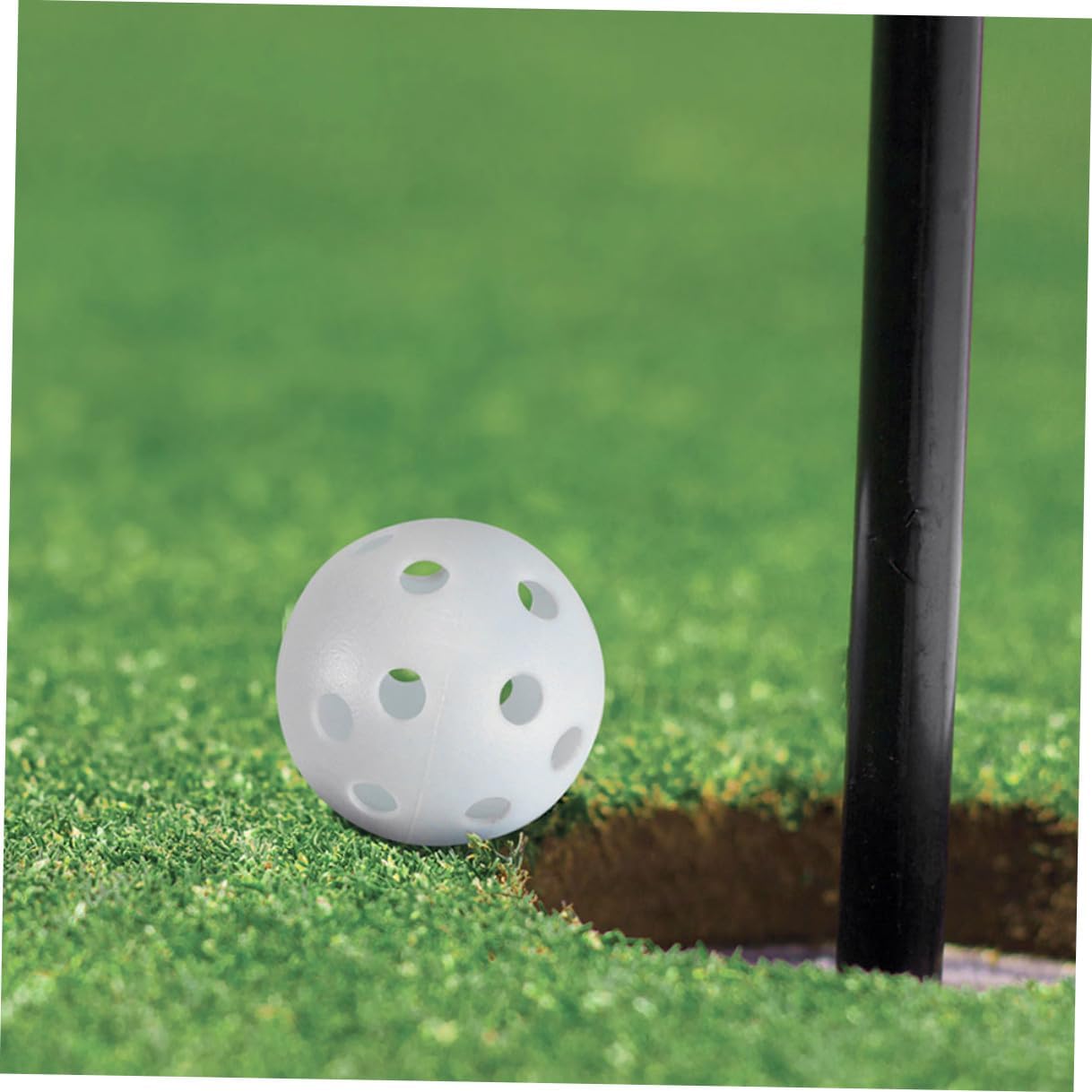 100pcs White Plastic Practice Golf Balls 26-Hole Hollow Training Balls for Indoor Outdoor Golf Practice Adults