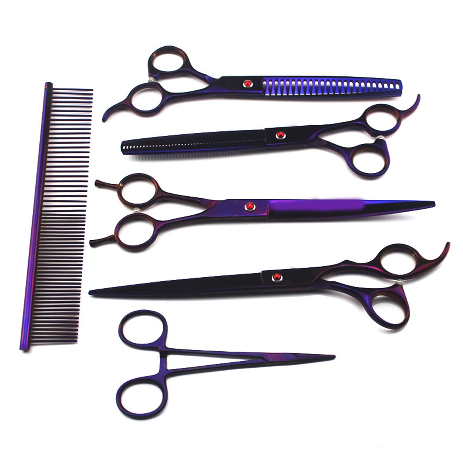Pet Dogs Gromminghaircutting Forbici Su Giù Cesoie curve Animali con bordo affilato Taglio dei capelli del gatto Kit di strumenti per il taglio del barbiere