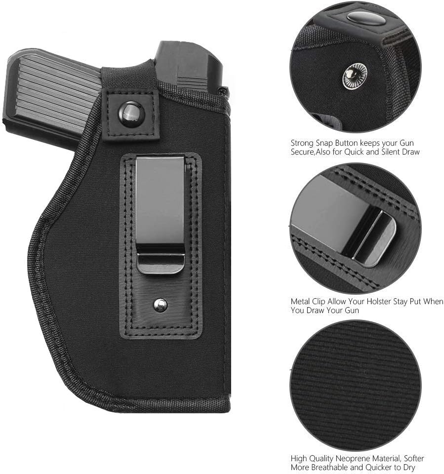 TACwolf Universal Magazine IWB Holster for Concealed Carry Pouch Single Double Stack Inside The Waistband Fits Firearms Glock 19 17 26 27 43 S&W M&P Shield 9/40 1911 Taurus PT111 G2 Sig Sauer Ruger