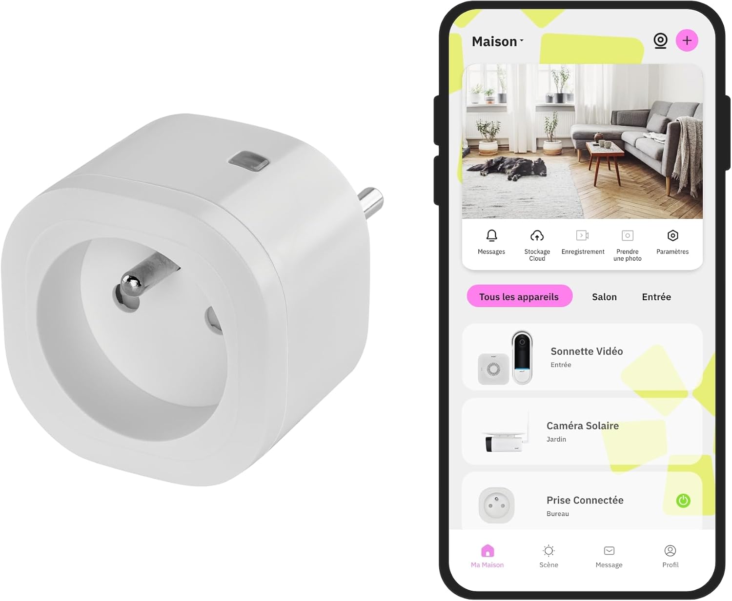OMAJIN By Netatmo Presa Intelligente WiFi/Bluetooth Tipo E – Programmabile, Monitoraggio Consumi, Spegnimento Differito, 16A/3680W - 3