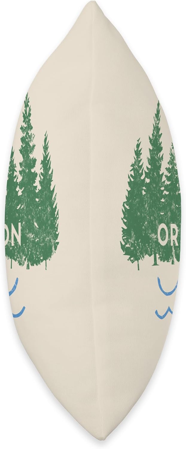 Oregon Trees Silhouette Nature Outdoorsy Men Women Kids Throw Pillow