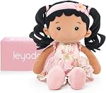 LeyaDoll Jouets de poupée pour bébé doux (12''), Ma première poupée de rag bébé 1 Cadeau d'anniversaire de la vieille fille, Leya Doll Cadeau de jouets en peluche pour les enfants en bas âge -FloraBelle(Pourpre)