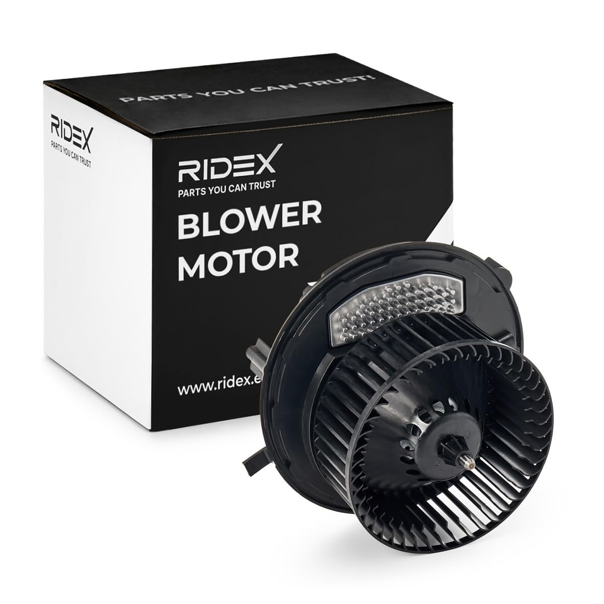 RIDEX Ventilador habitáculo 2669I0224 13,5V Número de enchufes de contacto: 4 compatible con VW Golf VII Hatchback 5G1, BQ1, BE1, BE2 Passat B8 Variant 3G5, CB5 Touran 5T1 Golf VII Variant BA5, BV5