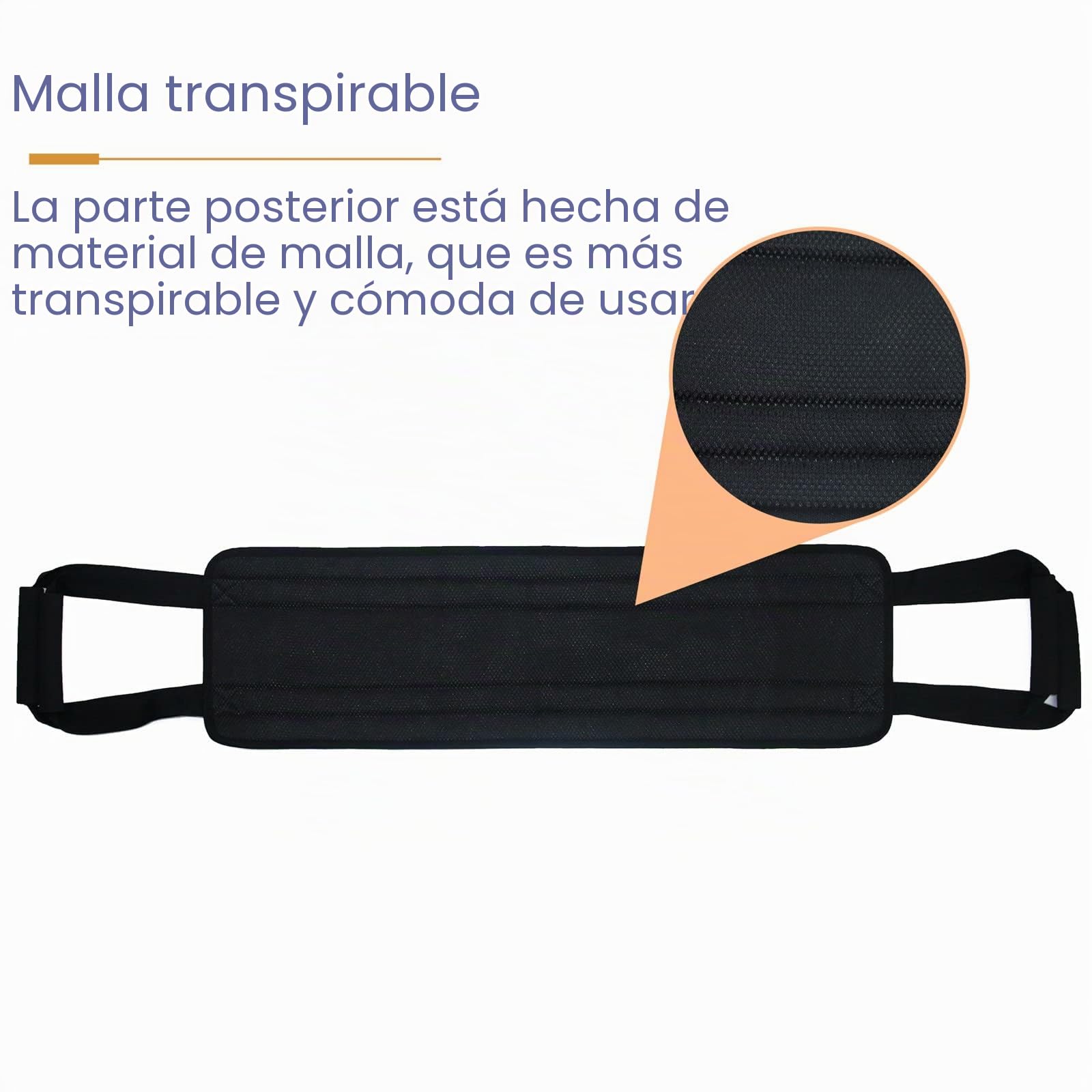Cinturones de transferencia de cama acolchados de 31.5 pulgadas, ayudante de transferencia de ancianos, equipo de ayuda de movilidad de seguridad para el cuidado del paciente