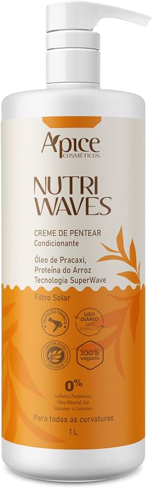 Ápice Creme de Pentear Nutri Waves | Finalizador Condicionante para todas as Curvaturas | 1000ml