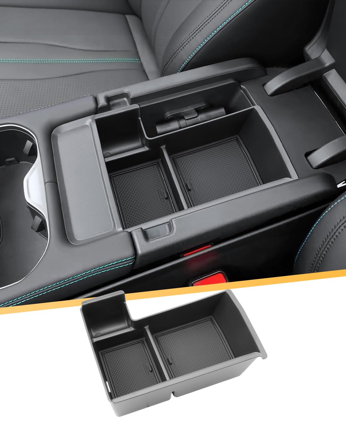 LFOTPP Compatible con BYD Seal U EV/DM-i 2024-2025 Caja de almacenamiento para consola central, reposabrazos central, guantera, bandeja organizadora con alfombrilla antideslizante
