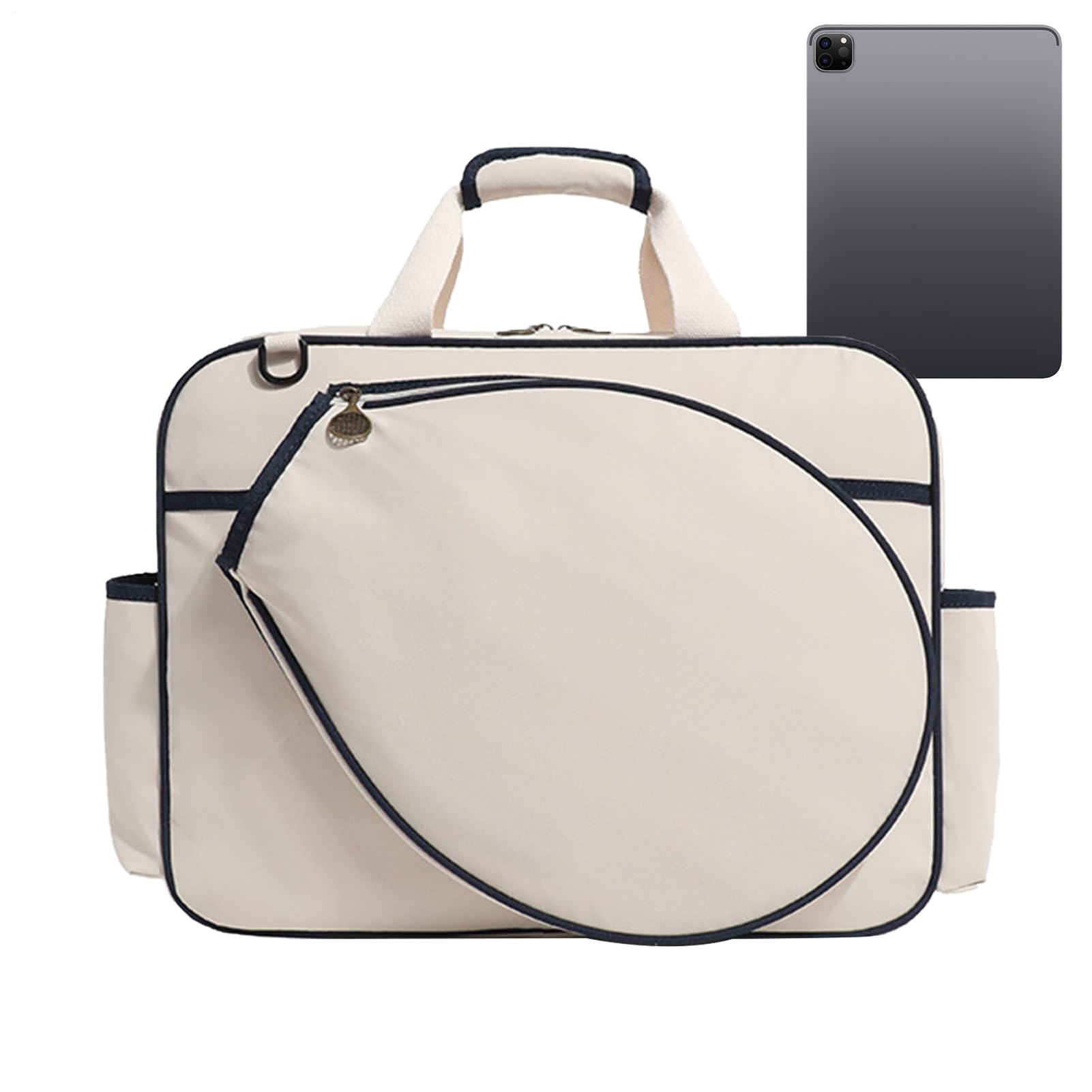 Borsa da tennis: borsa a tracolla per racchetta di grande capacità, zaino sportivo durevole, borsa portaoggetti con cinghia regolabile per tennis, pickleball, badminton, porta racchette