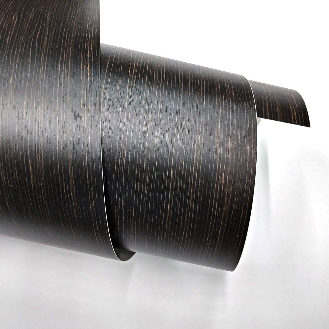RoyalWallSkins Black Wood Grain Look Peel and Stick Wallpaper, Decorative Self-Adhesive Faux Film Countertop Backsplash (Bendeghe IWL77039HH)