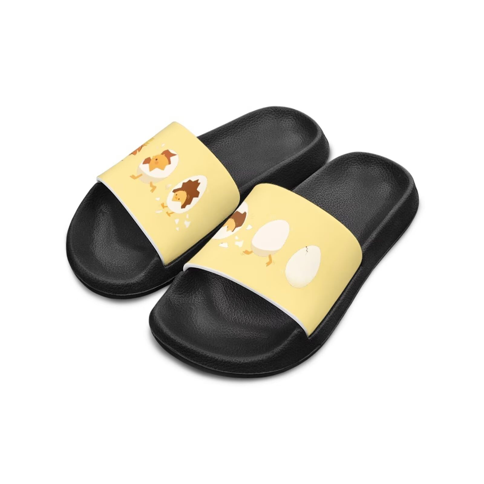 Jeiento Cute Chicken and Eggs Sandals for Toddler Boys Width Shoes Cute Open Toe Beach Slides Indoor Outdoor Shoes Lightweight Children Shower Sandal,Little Kid,Size 12