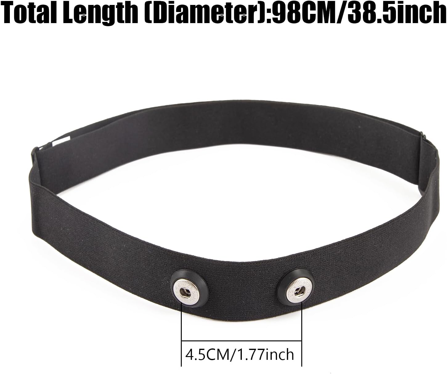 Heart Rate Monitor Replacement Chest Strap Compatible with Polar H7 H1 Wahoo Tickr Garmin,Adjustable Waterproof Replacement Soft Chest Band,Black