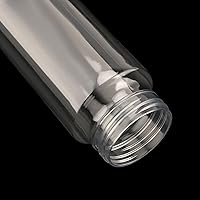 Vista 3 de ZOENHOU 18 botellas sensoriales de plástico transparente – Botellas reutilizables de jugo y bebidas de 14 onzas con tapas negras