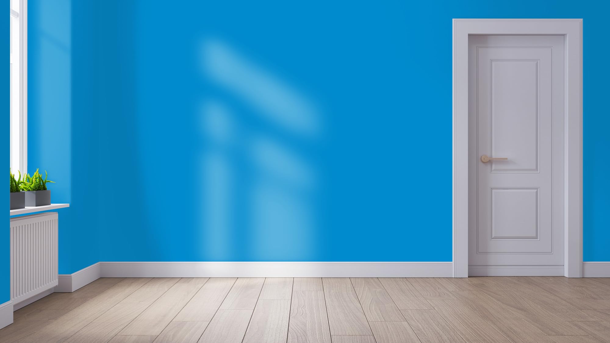 WALLCOVER Peinture murale de qualité supérieure | Bleu | 2.5L = 20m² | Pour les intérieurs à très haut pouvoir couvrant (classe 1) | Chambre d'enfant | Finition mate | Fabriquée en Allemagne