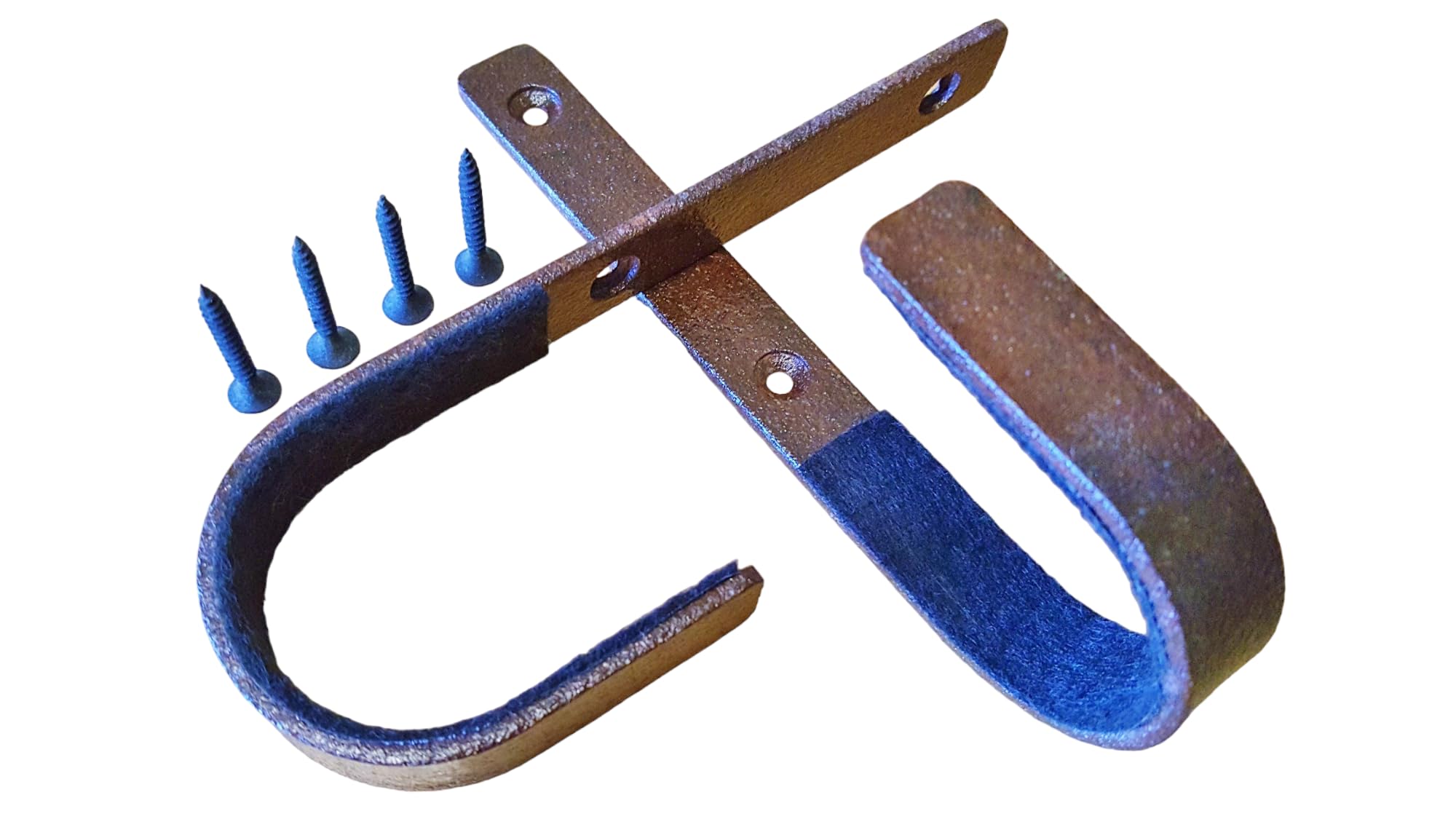 Gun Racks Wall Mount Rifle Hook Hanger Steel Metal Display Hooks Firearm Storage Shotgun Lever Action Musket Muzzleloader Horizontal Made in USA - Rustic Finish - Verdict Brackets