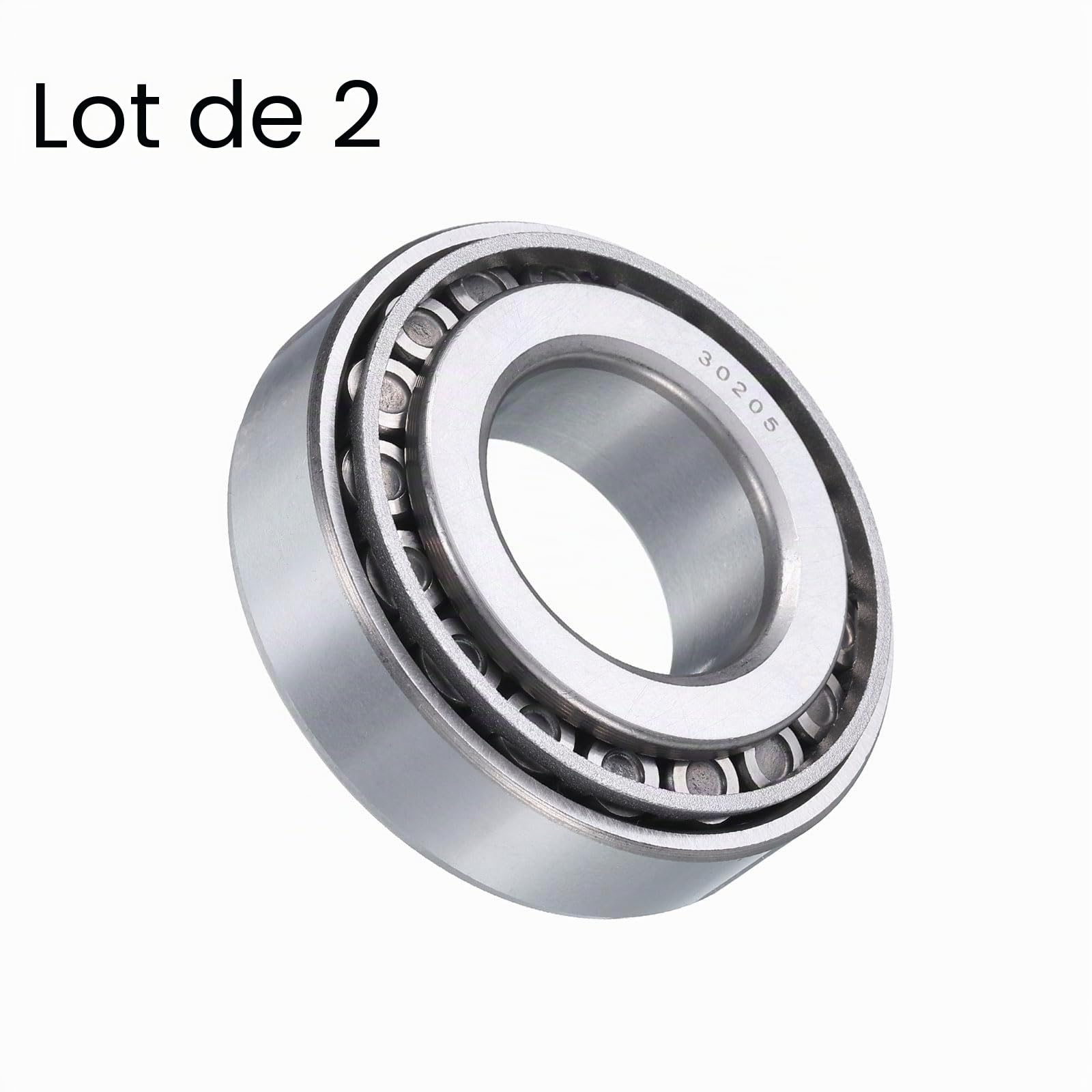 QUARKZMAN 2pcs 30205 Roulement Rouleaux Coniques Cône et Cuvette, 25mm Alésage X 52mm OD X 16,25mm Épaisseur, Acier Chromé Roulement Conique Ensemble, ABEC-3