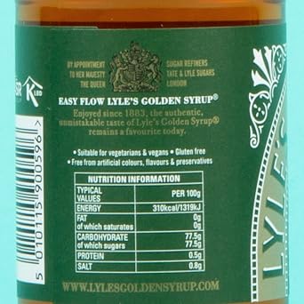 Lyle's All Natural Golden Syrup for Baking & Cooking (11 oz Bottles) 2 Pack