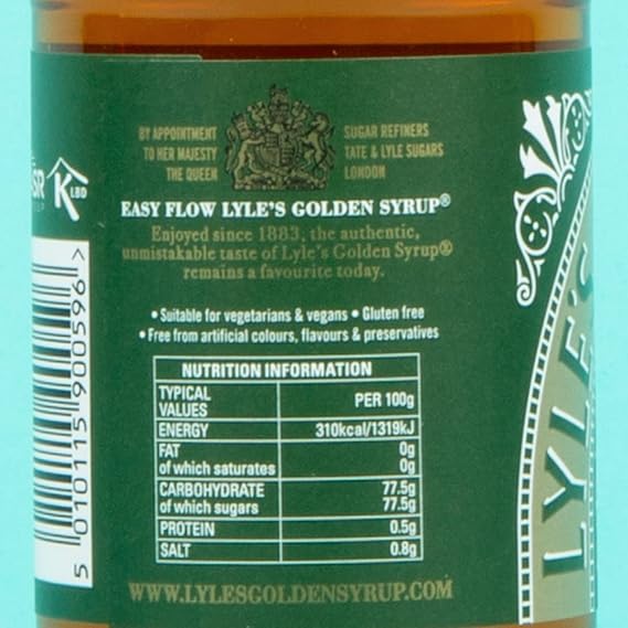 Lyle's All Natural Golden Syrup for Baking & Cooking (11 oz Bottles) 2 Pack