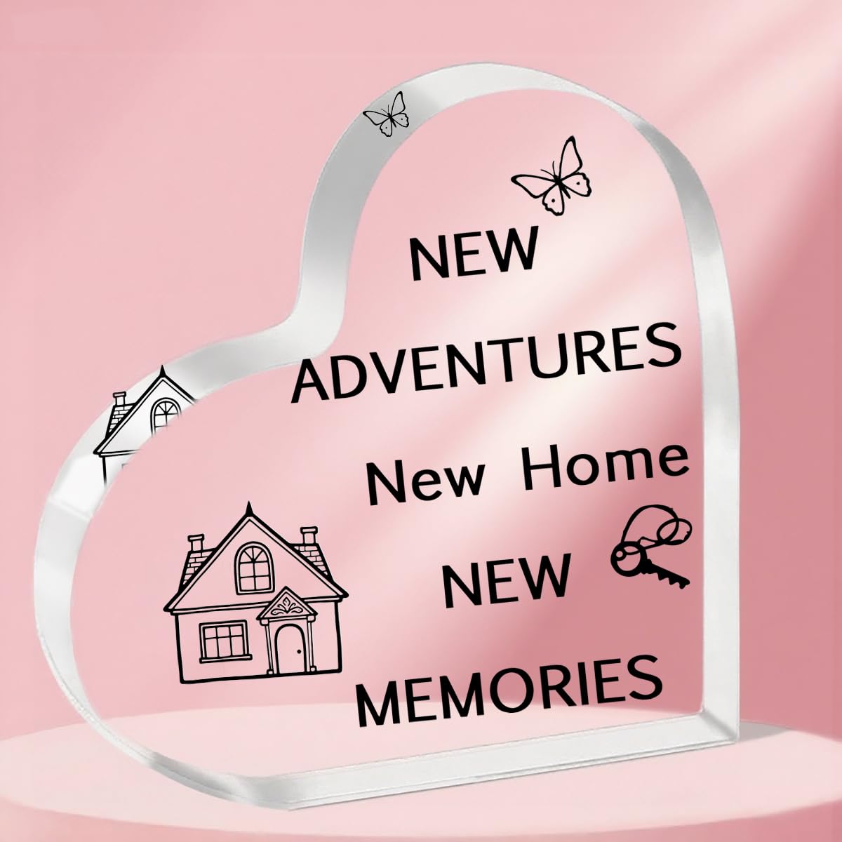 ToVii New Home Gifts, House Warming Gifts New Home - Engraved Acrylic Moving House Plaque Keepsake - New House Presents Ideas for Couples,Friends,Family,Colleagues,Neighbours