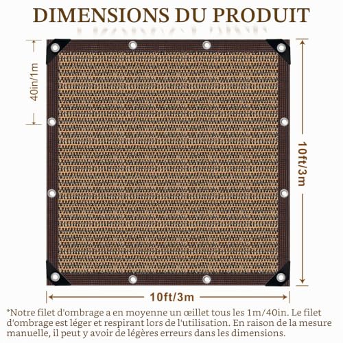 Filet pare-soleil extérieur et bâche occultante pour jardin - 3