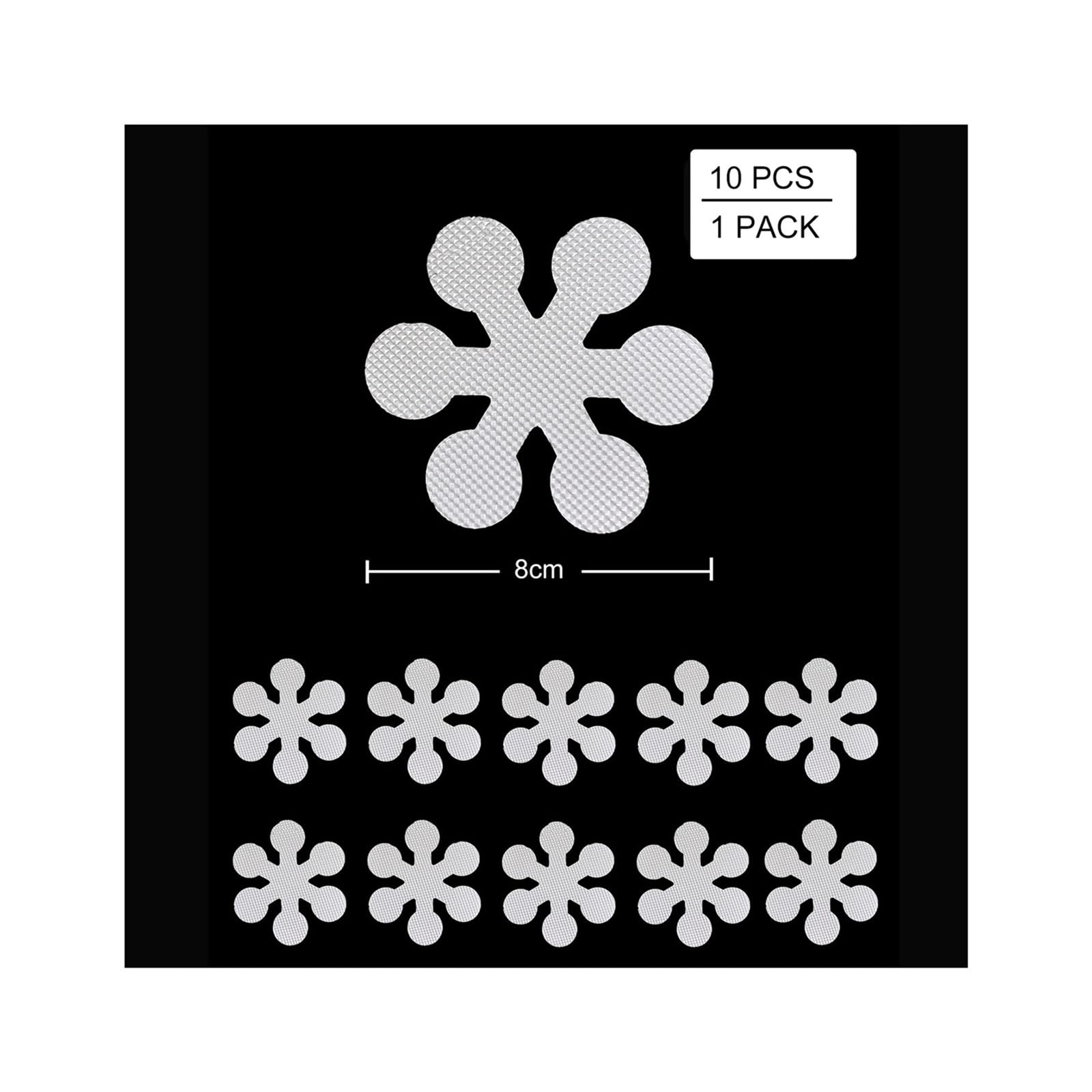 JFNKLFG Non Slip Shower Stickers 10pcs Snowflake Shape Anti-slip Shower Tread Sticker Foor Stickers Bathtub Anti Skid Tape Bathroom Kid's Slip Mat(Color1)