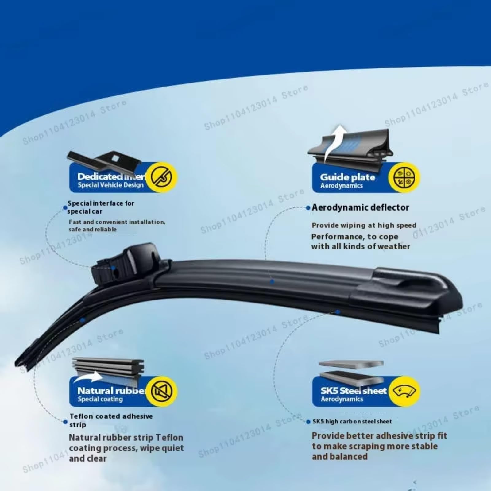 Escobillas Silen Compatible Con Para Jetta 2000 2001 2002 2003 2004 20 "+20" Parabrisas Limpiaparabrisas De Goma Natural Accesorios Para Coche Escobillas Limpiaparabrisas