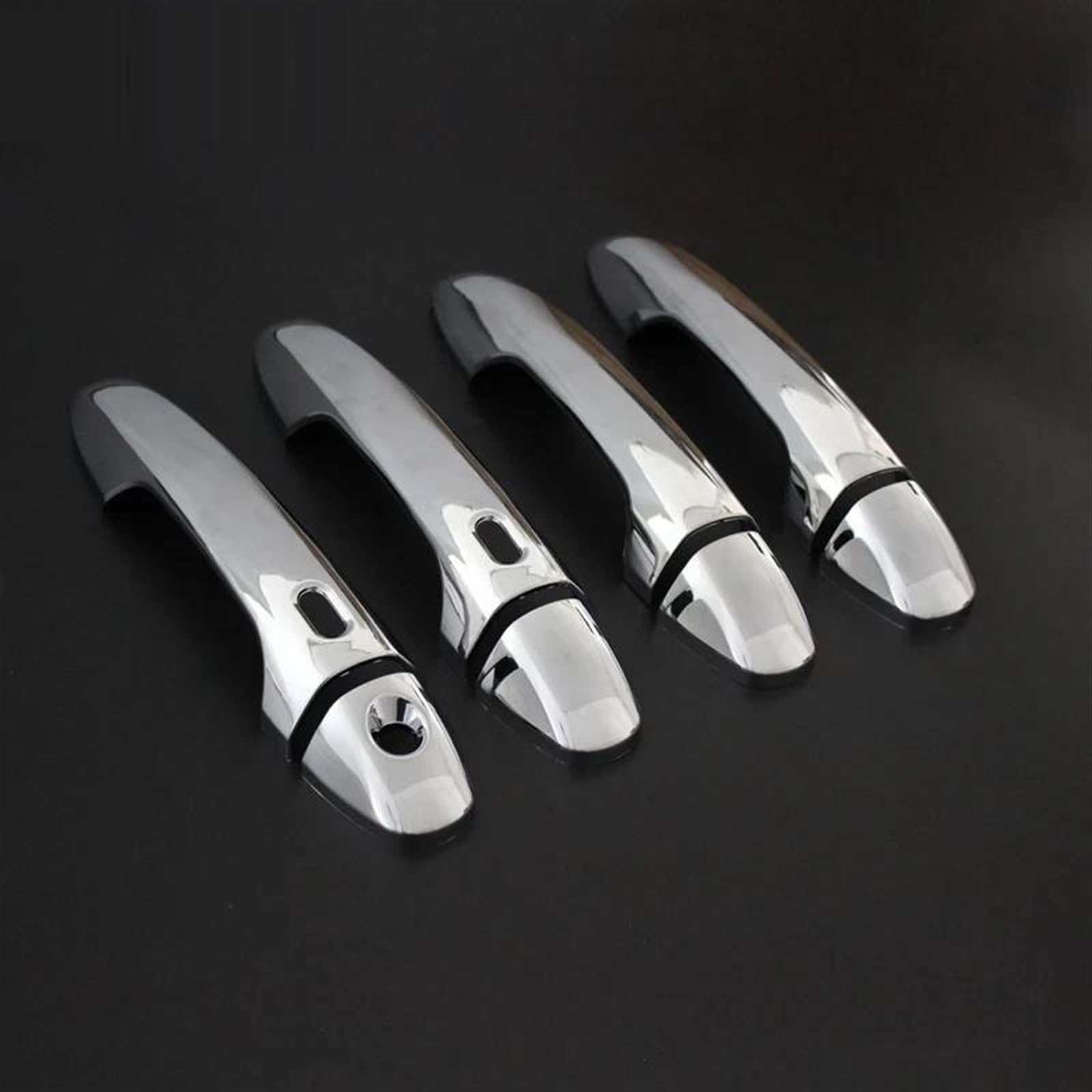 Kjhopy Chrome Car Door Handle Cover Exterior Trim Decoration Accessories For Toyota For Hilux For Revo For Rocco 15-19 Exterior Door Handle(Chrome)