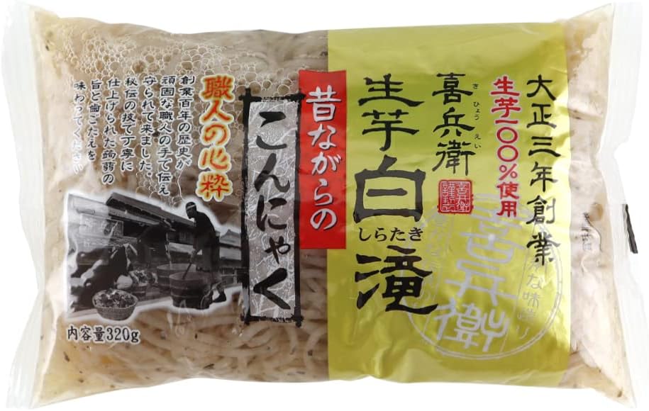Amazon | ナカキ食品 昔ながらのこんにゃく生芋白滝 320g | ナカキ食品 | 白滝・糸こんにゃく 通販