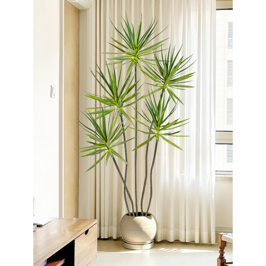 【美品】フェイクグリーン 観葉植物160cm 鉢植 Amazon｜HGJH フェイクグリーン 人工観葉植物 人工観葉樹 160CM