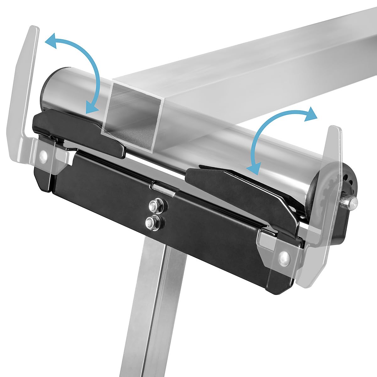 STAHLWERK RB-110 ST - Juego de 2 caballete de trabajo (altura regulable de 720 a 1100 mm, con capacidad de carga de 60 kg y soporte de ruedas)