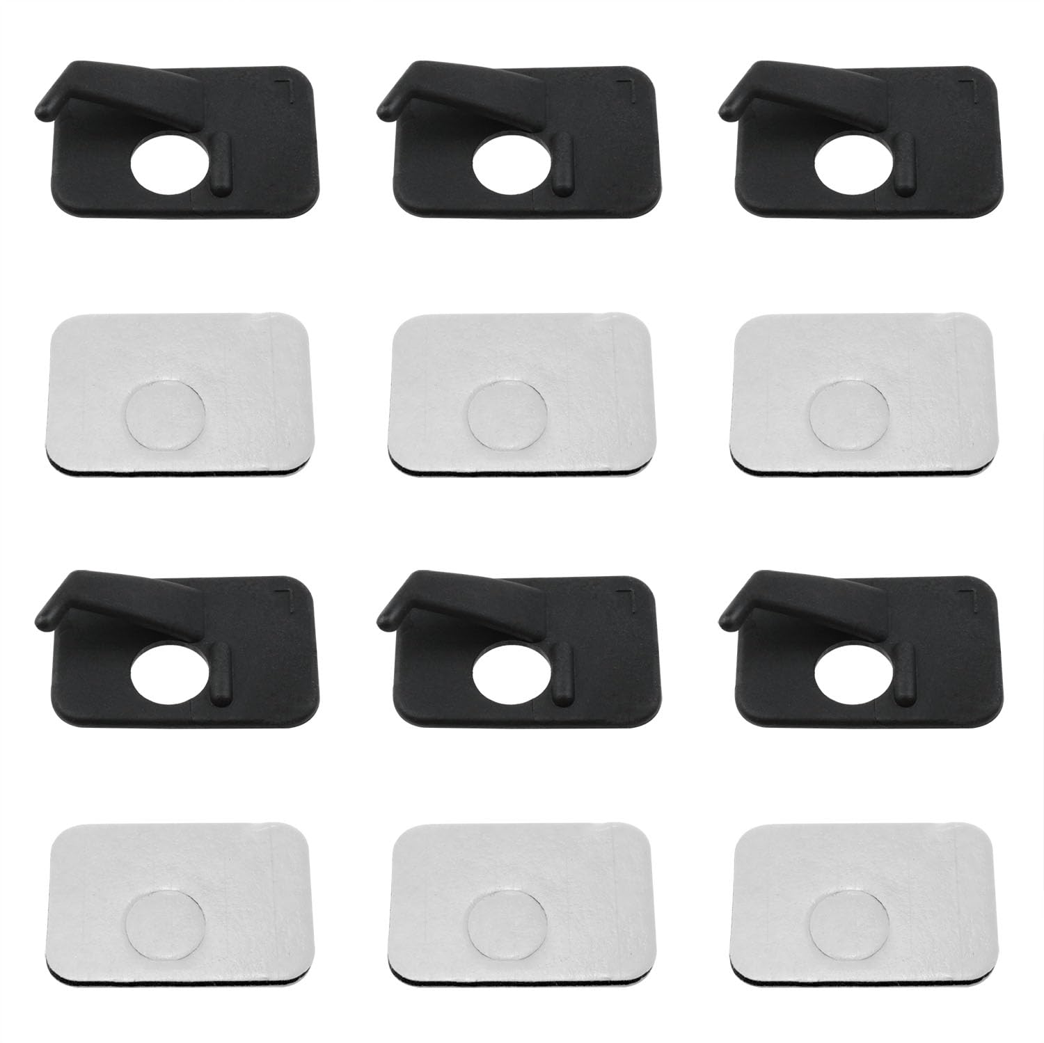 Dsjnf Bow Bow Holder Recurve Bow Holder Recurve Bow Accessories Plastic Arrow Holder Composite Bow Holder (with self-Adhesive backrest) Hunting Shooting Aiming Accessories Black 6pcs