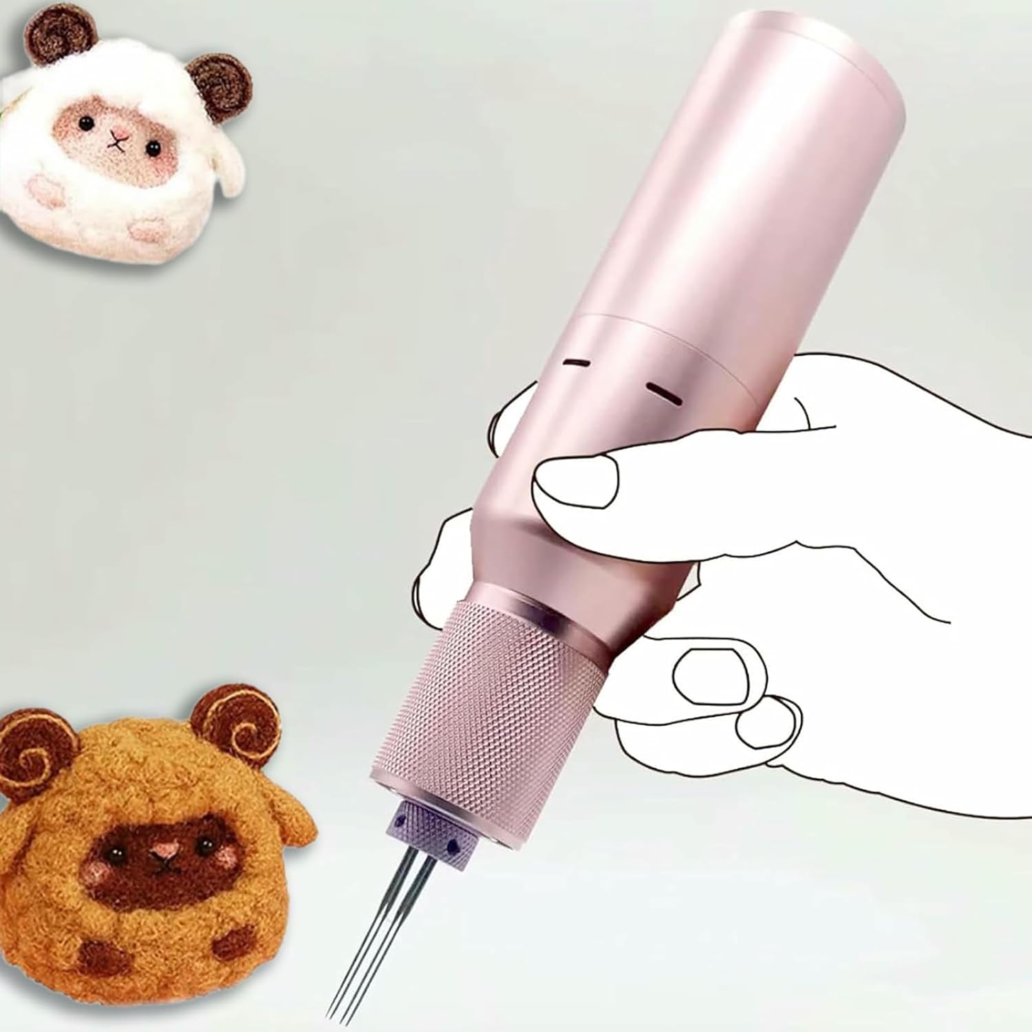 Electric Wool Needle Felting Kit, Wool Felting Tools, Craft Wool Felt DIY Stitch, Super 5 Needle Positions, Stroke 27mm, 2 Speed Adjustment, for DIY Craft Make Felt